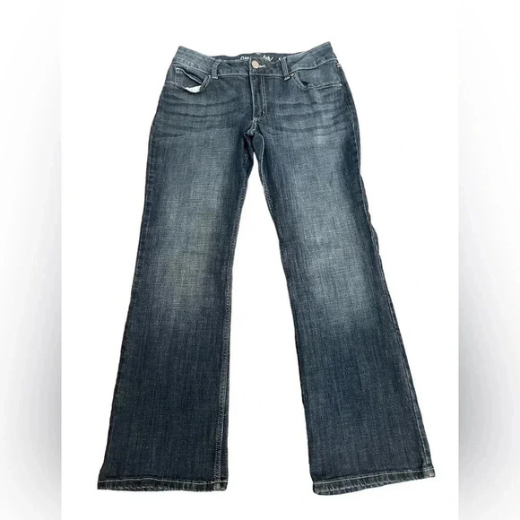 Wrangler Bootcut Stretch Dark Wash Mid Rise Western Denim Jeans 09MWZDO size 13 - Picture 1 of 11